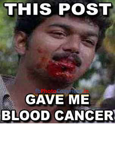 vijay post gave blood cancer